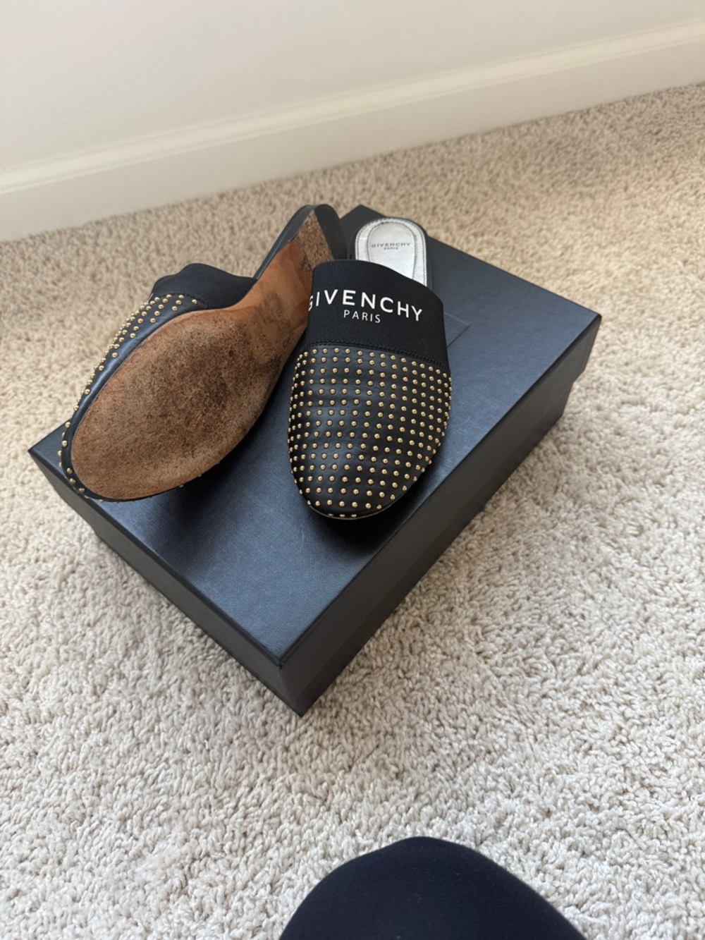 Givenchy Black Studded Mules - Picture 2 of 2